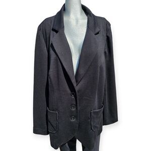 Penningtons Black Stretch Relaxed Fit Blazer Size 20